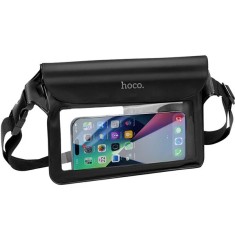 Borseta impermeabila, Hoco HX51, Sigilare tripla, Acces tactil, Universal, Silicon, Negru