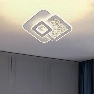 Lustra LED KOMPACTO 36W, 3 Patrate, lumina Rece/Calda/Neutra, Alb foto
