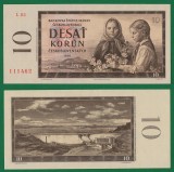 CEHOSLOVACIA █ bancnota █ 10 Korun █ 1960 █ P-88b █ UNC █ necirculata