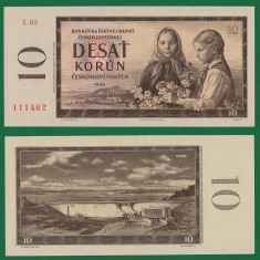 CEHOSLOVACIA █ bancnota █ 10 Korun █ 1960 █ P-88b █ UNC █ necirculata