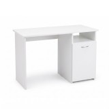 Birou Family One Leziter Alb 100x50x74 cm cu 1 Usa si Spatiu Depozitare din Placaj