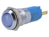 Lampă de Control LED Albastră 230V IP67 &Oslash;14mm