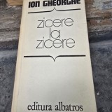 Zicere la zicere - Ion Gheorghe