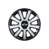 Set 4 capace roti Flash Gri-Negru R16 pentru gama auto Mini Cooper, Autohelix MSA