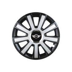 Set 4 capace roti Flash Gri-Negru R14 pentru gama auto Mini Cooper