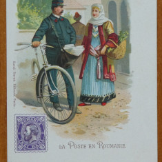 Cromolitografie ; Posta in Romania , 1899