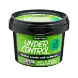 Scrub Facial pentru Ten Gras sau Mixt cu Pudra de Bambus si Ulei de Arbore de Ceai Under Control 120 grame Beauty Jar