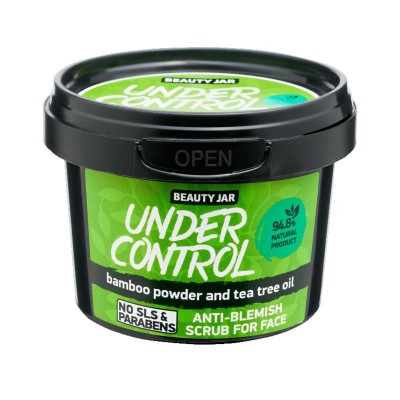 Scrub Facial pentru Ten Gras sau Mixt cu Pudra de Bambus si Ulei de Arbore de Ceai Under Control 120 grame Beauty Jar foto