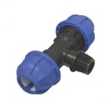 Teu compresiune cu filet exterior 32mm la 1 inch pentru instalatii agricole si apa