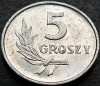 Moneda 5 GROSZY - POLONIA, anul 1971 *cod 2807 B, Europa, Aluminiu
