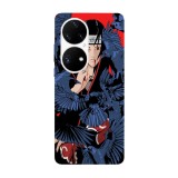 Husa compatibila cu Huawei P50 model Hi I&amp;#039;m itachi, Silicon, TPU, Viceversa, Transparent, Carcasa