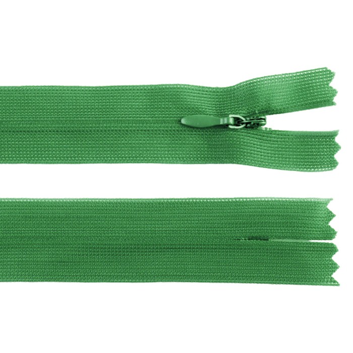 Fermoar ascuns nedetasabil Crisalida, lungime 50 cm Verde