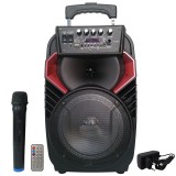 Boxa tip troler, 300 W, 1800 mAh, USB, microfon wireless, Bluetooth, Efecte luminoase LED