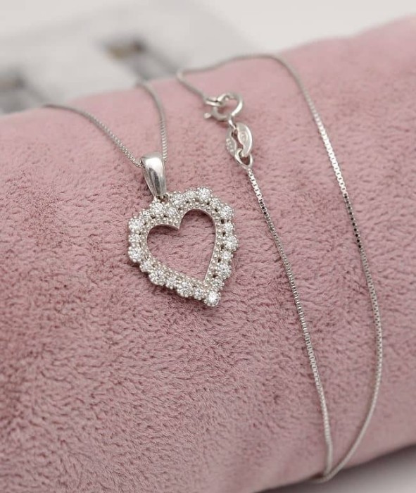 Colier din argint Love Hearts Special ARG257