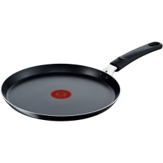 Tigaie pentru clatite Tefal Simplicity+, invelis antiaderent, indicator Thermo-Signal, baza Diffusion, maner nituit, 25 cm, negru