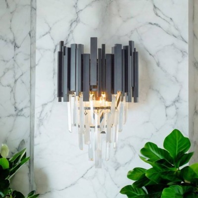 Aplica Candelabru Cristal BLOIS Piccolo, 2xE14, Negru ModernLight Concept foto