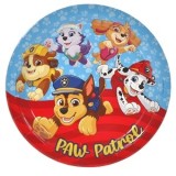 Farfurii de petrecere Paw Patrol 6 bucăți, model &Oslash;23cm, culori roșu și albastru, CMCLASS