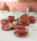 Set pentru ceai, Keramika, 275KRM1530, Ceramica, Portocaliu