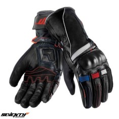 Manusi barbati pentru scuter - motocicleta Touring iarna Seventy model SD-T1 negru/albastru/rosu &ndash; WinterTex &ndash; degete tactile XXXL (12 cm)
