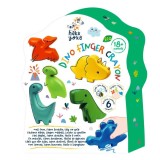 Set 6 creioane cerate pentru degete, Avenir, Haku Yoka, Dinozauri