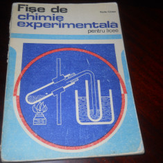 Fise de chimie experimentala pentru licee -Vasile Cristea, 1976