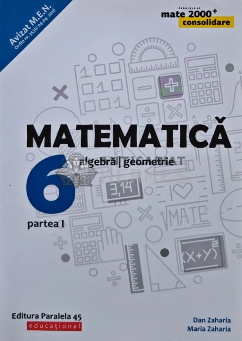 Matematica. Algebra, geometrie pentru clasa a VI-a (volumul 1) - 2018 - Dan Zaharia (T162)