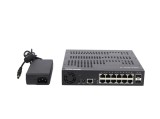 Switch Enterasys D2G124 cu 12 porturi de 1 Gb și 2 porturi SFP combo, cu sursă de alimentare, gestionat D2G124-12-RH