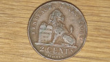 Belgia - moneda flamanda de colectie an rar - 2 centimes 1912 superba - Albert I