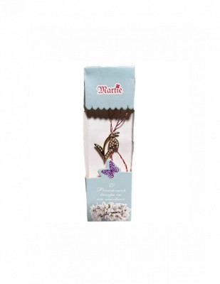 Martisor tip brosa cu model ghiocel cu perle pentru 1 si 8 martie foto