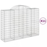 Cumpara ieftin Cosuri gabion arcuite 11 buc, 200x50x140/160cm, fier galvanizat