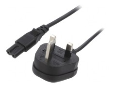 Cablu Alimentare 1.8m Negru 2x0.75mm2 BS 1363 la IEC C7 foto