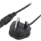 Cablu Alimentare 1.8m Negru 2x0.75mm2 BS 1363 la IEC C7