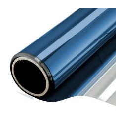 Folie Decorativa Pentru Geamuri, cu Efect de Oglinda Pentru Intimitate si Protectie Solara, Albastru, 60 x 300 cm, BZRSH