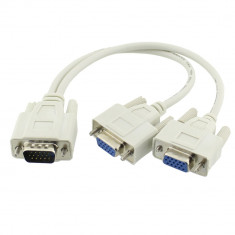 Spliter VGA, VGA tata - 2xVGA mama, lungime 20cm - 128099