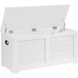 VASAGLE Banca cu spatiu de depozitare, pentru hol sau dormitor, din MDF, 40x100x46cm, alb Household NewTrend
