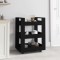 Gossi carucior de bucatarie, negru, 60x45x80 cm, lemn prelucrat