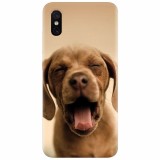 Husa silicon pentru Xiaomi Mi 8 Pro, Cute Yawning Puppy