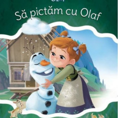 Disney. Regatul de gheata. Sarbatori cu Olaf. Sa pictam cu Olaf. Carte de colorat cu pensula si acuarele |