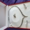 Set unic bijuterii argint cu pietricele mozaic, colier, cercei, bratara si inel