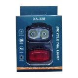 Set far si stop bicicleta cu incarcare USB si lumini LED puternice, montaj rapid