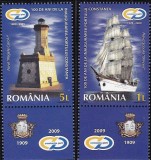 ROMANIA 2009 LP 1853 d 100 ANI PORTUL CONSTANTA SERIE CU TABS MNH