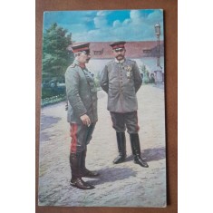 Fotografie tip carte postala, doi miltari, 1915