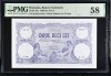 20 lei 1920 PMG58 aUNC bancnota gradata