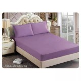 Cumpara ieftin Husa de Pat Tercot cu Elastic + 2 Fete de Perna pentru Pat Dublu Mov - EAT201