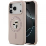 Husa MagSafe pentru Apple iPhone 17 Pro, Karl Lagerfeld, Ring Karl &amp; Choupette, Roz