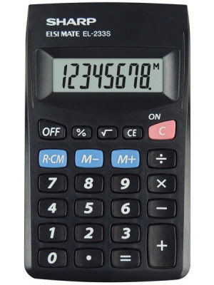 Calculator De Buzunar, 8 Digits, 103 X 60 X 8 Mm, Sharp El-233sbbk - Negru foto