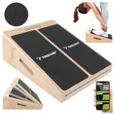 Placa reglabila pentru stretching gambe Trizand din lemn