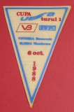 Fanion meci fotbal VICTORIA Bucuresti -SLIEMA WANDERERS (UEFA 06.10.1988)