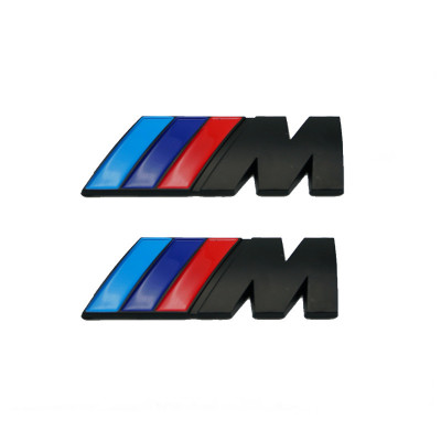 Set embleme M pentru aripi BMW, culoare negru matt foto