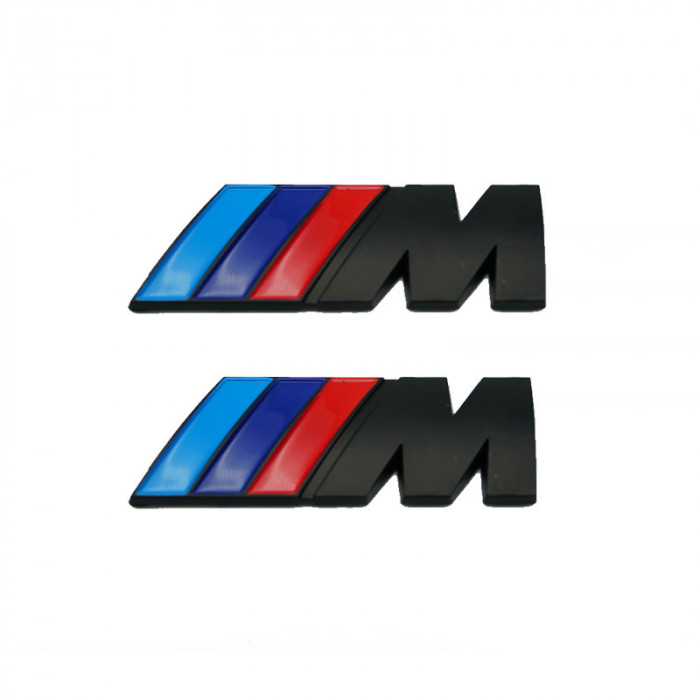 Set embleme M pentru aripi BMW, culoare negru matt